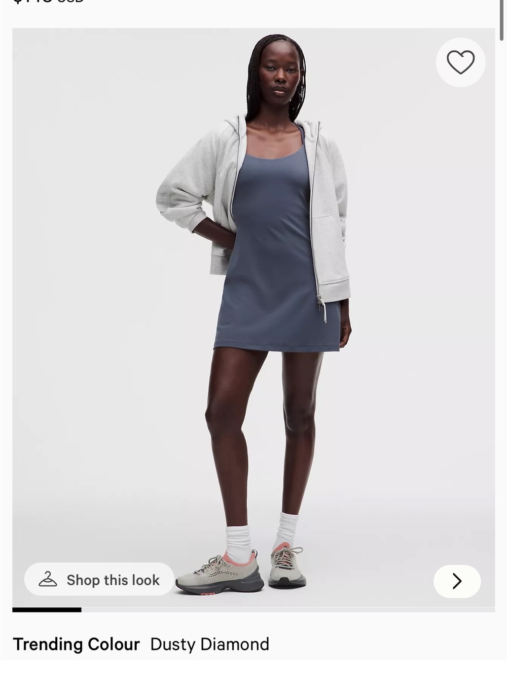 lululemon athletica Dusty Diamond Blue Tank Dress